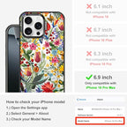 MOSNOVO Case for iPhone 16 Pro Max, [10ft 4X Military-Grade Drop Protection] Durable & Shockproof Phone Case Cover Design for iPhone 16 Pro Max - in The Garden - Clear Black