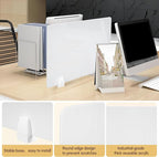 4PCS Acrylic Desk Dividers - 23.6”L x15.8”W White, Office Privacy Partitions with Clamps, Plexiglass Protective Shields for Offices Schools Call Centers