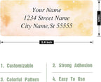 Return Address Labels - Personalized Address Labels, Custom Address Labels Colorful Patterns, Can Be Used for Box, Paper, Plastic, Glass, Metal (2.6x1 Inch, Set of 400, Matte Silver)