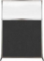 Versare Hush Screen Portable Room Divider | Workstation Wall Divider | Freestanding Privacy Hush Panels | Clear Fluted Windows | Fabric Office Divider Screen | Great for Room Separation