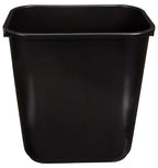 Amazon Basics Trash Can, Rectangular Commercial Office Wastebasket, 7 Gallon (Pack of 6), Black (Previously AmazonCommercial Brand)