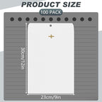 Geyee 100 Pcs Clasp Manilla Envelopes 9 x 12 Inch Gummed Colored Envelopes for Storing or Mailing for Home Office Business Supplies(White)