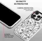 MOSNOVO Case for iPhone 16 Pro, [Buffertech 6.6ft Military-Grade Drop Protection] [Anti Peel Off Tech] Clear TPU Bumper Phone Case Cover Design - Abstract Face Line Art