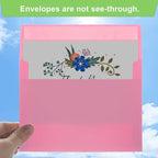 50 Pack 5x7 Envelopes - A7, Printable Invitation Envelopes - Self Seal for Weddings, Invitations, Photos, Greeting Cards, Mailing (Pink)