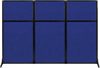 Versare Workstation Partition | Portable Wall Divider | Modern Office Cubicle | Free Standing Privacy Screen | Flexible Work Space | 99" x 70" Royal Blue Fabric Panels