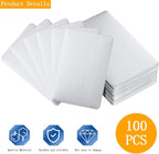 100PCS Metal Business Cards - 0.45mm Thick Aluminum, Laser Engraving Blanks for Office, DIY & VIP Cards, 3.4 x 2.1 Inch, Silver