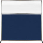 Versare Hush Screen Portable Room Divider | Workstation Wall Divider | Freestanding Privacy Hush Panels | Clear Fluted Windows | Fabric Office Divider Screen | Great for Room Separation