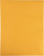 JAM PAPER 11 1/2 x 14 1/2 Open End Catalog Commercial Envelopes with Peel and Seal Closure - Brown Kraft Manila - 50/Pack