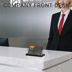 LUGUNU Business Card Holder for Desk 2 Pack – Clear Acrylic Card Display Stand Holds 100 Cards, Office Desktop Organizer(4.5x1.9x1.6inches)