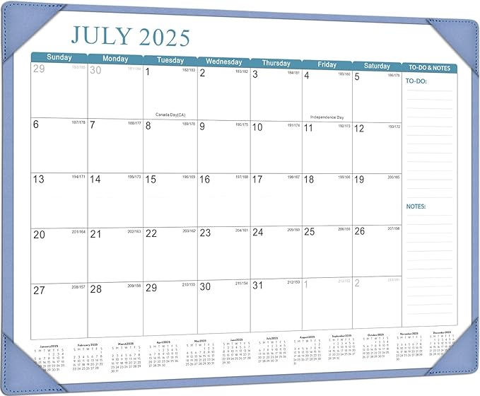 KOPEESY Desk Calendar 2025-2026, Academic Year Large Desk Calendar with Desktop Mat, 18 Months from July 2025 - December 2026, 22” x 17” Desktop Monthly Planner for Home or Office School