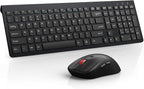 Wireless Keyboard and Mouse Combo,Quiet Click,Full Size Design with Number Pad,Ergonomic Mouse with 5 DPI,Sleep Mode-GAMCATZ 2.4G Slient Portable Cordless Combo for Laptop/PC/Computer/Mac(Black)