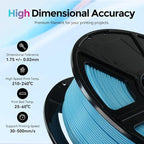 FLASHFORGE Rapid PLA Filament 1.75mm, High Flow Speedy 3D Printer Filament, Experience Exceptional Performance with 500mm/s High-Speed Printing, Neatly Wound & Top-Notch Filament (Ice Blue)