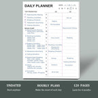 Tiankool To Do List Notepad - Daily To Do List with Priorities, Hourly Scheduler and Notes - Daily Planner Notepad for Work, Study, Appointments, 60 Tear Off Sheets Planning Pad, 7x10 Inch