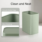 TIPGO Small Metal Trash Can, 2.1 Gallon Slim Trash Can for Bathroom, Wastebasket Garbage Bin for Bedroom, Office, Kitchen, Under Sink (Green)