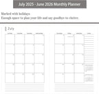 Daily Planner 2025-2026, One Page Per Day, Academic Planner (July 2025 - June 2026), Appointment Book with Time Slots and Monthly Tabs, 5.7" x 8.25", Pocket, Leather Cove (Brown)