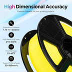 FLASHFORGE Rapid PLA Filament 1.75mm, High Flow Speedy 3D Printer Filament, Experience Exceptional Performance with 500mm/s High-Speed Printing, Neatly Wound & Top-Notch Filament (Nero Yellow)