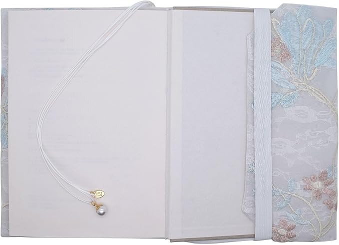 BLBMH Book Covers for Paperbacks Book Cover for Privacy Fit for 5.5x8.5 inch Embroidered Book Jacket Adjustable Book Sleeve Cover Fabric Softcover Protector for Notebook - Magnolia 8.5in