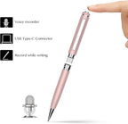 3 in1Luxury Rollerball Pen，USB-C，USB Flash Drive，with Pen Design, with Smooth Writing, Medium Point Black Ink，Portable Memory Stick, Compatible with Laptop,Smartphones (Pink, 32, GB)