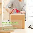 KAMOTA Packing Tape, 24 Rolls Heavy Duty Clear Packaging Tape for Shipping Packaging Moving Sealing, 1.88 inches Wide, 65 Yards Per Roll, Total 1560 Yards with 4 Dispensers