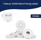 Perco Sell by Labels for Monarch 1136 Price Gun - 8 Rolls, 14,000 Marking Labels