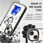 MOSNOVO Case for iPhone 13 / iPhone 14, [10ft 4X Military-Grade Drop Protection] Durable & Shockproof Phone Case Cover Design for iPhone 13 / iPhone 14 - Balloonasaurus - Clear Black