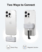 ORICO FlashPod 512GB Portable SSD Up to 2000MB/s, Direct Plug Design, High-Speed External SSD with USB 3.2 Gen2x2 20Gbps Interface, Reliable Storage for iPhone 16 Series, Tablets, Laptops - S20