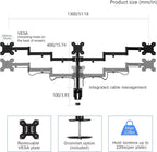 Suptek Triple LED LCD Monitor Desk Mount Heavy Duty Fully Adjustable Stand for 3 / Three Screens up to 27 inch (MD6463)