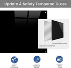 Glass Magnetic Black Board - 48 x36 Inches Frameless Dry Erase Blackboard for Wall, Wall Mounted Glass Board, Writing Board for Office, Meetings and Schools
