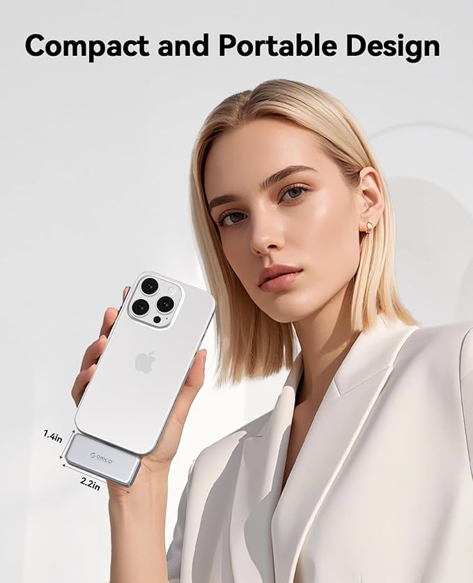 ORICO FlashPod 2TB Portable SSD Up to 2000MB/s, Direct Plug Design, High-Speed External SSD with USB 3.2 Gen2x2 20Gbps Interface, Reliable Storage for iPhone 16 Series, Tablets, Laptops - S20