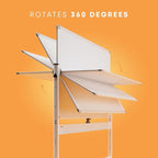 Rolling Dry Erase Board 70 x 36 - Large Portable Magnetic Whiteboard with Stand - Double Sided Easel Style Whiteboard with Wheels - Mobile Standing White Board for Office, Classroom & Home