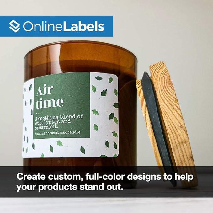 3 x 2 Rectangle Labels - Permanent, White Matte - Wax Melt, Soap, Address Labels - Pack of 2,500 Labels, 250 Sheets - Inkjet/Laser Printers - Online Labels