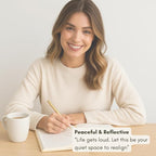 Pland Studio 90-Day Planner Journal – Undated Daily Goal Organizer in Alabaster Linen | Gratitude Journal, Habit Tracker, Vision Board, and Reflection Pages for Mindful Planning