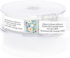 Multi-Floral Print Rolled Address Labels / 500 Personalized Return Address Labels/Designer Address Stickers in Elegant Plastic Dispenser