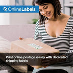 4 x 3.33 Rectangle Shipping Labels - Permanent, White Matte - Wine, Pallet Labels - 6-Up - Pack of 30,000 Labels, 5,000 Sheets - Inkjet/Laser Printers - Online Labels