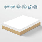 8.5" x 11" Full Sheet Labels, JIQEZNL Premium Label Sticker Paper for Laser & Inkjet Printers - 100 Sheets