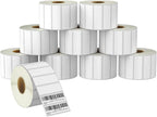 BETCKEY - 3" x 1" (76 mm x 25 mm) UPC Barcode & Address Labels Compatible with Zebra & Rollo Label Printer,Premium Adhesive & Perforated [10 Rolls, 13750 Labels]