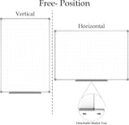 JILoffice Magnetic Dry Erase Planning Board, Grid Pattern White Board 36 x 24 Inch, Silver Aluminum Frame with Detachable Marker Tray for Office School and Home