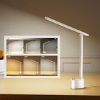 Honeywell Upgraded LED Desk Lamp - H01 Pro Sunturalux™ Foldable Desk Light with USB A+C Charging Port, 3 Color Modes Dimmable Table Lamp for Home Office Reading(White)