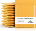 Fuxury Kraft Bubble Mailer 7.25x12 Inch 25 Pack，CD DVD Mailers,Strong Adhesion Padded Envelopes,Self Seal Bubble Envelope, Waterproof Cushioned Shipping Packaging for Small Business