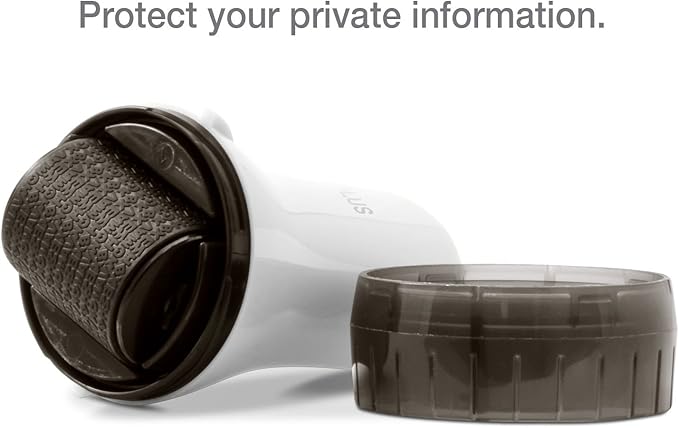 Guard Your ID Wide Advanced Roller 2.0 Identity Theft Prevention Security Stamp White