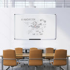 VIZ-PRO Dry Erase Board/Whiteboard, 60 x 36 Inches, Wall Mounted Board for School Office and Home
