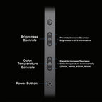 LUME CUBE Edge Light 2.0 LED Black Desk Lamp | Dimmable Home Office Desk Light with USB Charging Port & Strong Swing Arm | Adjustable Color Temperature and Brightness | Circle Webcam Light