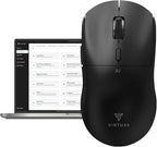 Virtusx AI Mouse, Jethro V1 – AI Voice & Audio Recorder, Note Taking Mouse for Computer & Laptop with Centralized AI Software, AI Writing Tools, Voice Typing, Transcribe, Translate & Summarize