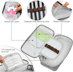 Homecube Pencil Case Large Capacity Pen Marker Holder Pouch Box Makeup Bag Oxford Cloth Big Storage Stationery Organizer with Zipper for School Office - Dark Gray