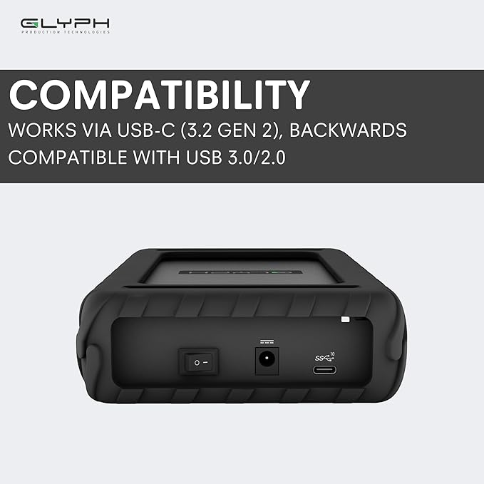 Glyph BlackBox Pro External Hard Drive 7200 RPM, USB-C (3.1,Gen2) (4TB)