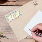 Colorful Images Cheerful Florals Return Address Mailing Labels, Personalize with Name & Address, Set of 144 Self Adhesive, Easy Peel Flat Label Sheets, Large, 1 Design