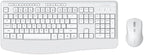Wireless Keyboard and Mouse Combo, E-YOOSO 2.4GHz Full Sized Ergonomic Wireless Keyboard with Wrist Rest, 3 DPI Adjustable and 6 Buttons Cordless USB Mouse for Computer, Laptop, PC, Windows (White)