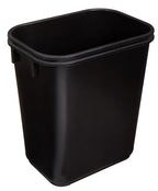 Amazon Basics Small Trash Can, Rectangular Commercial Office Wastebasket, 3 Gallon (Pack Of 2), Black (Previously AmazonCommercial brand)