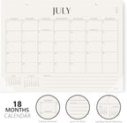 Jotsome Desk Calendar 2025-2026, Academic Desk Pad Calendar From July 2025 to December 2026 14x10.5 inch, Desk Blotter Calendar for Home and Office, Easy Planning (Jul 2025 - Dec 2026, Large)