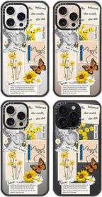 MOSNOVO Case for iPhone 16 Pro Max, [10ft 4X Military-Grade Drop Protection] Durable & Shockproof Phone Case Cover Design for iPhone 16 Pro Max - Vintage Collage Art - Clear Black